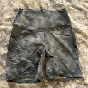 Paragon blue tie dye biker shorts